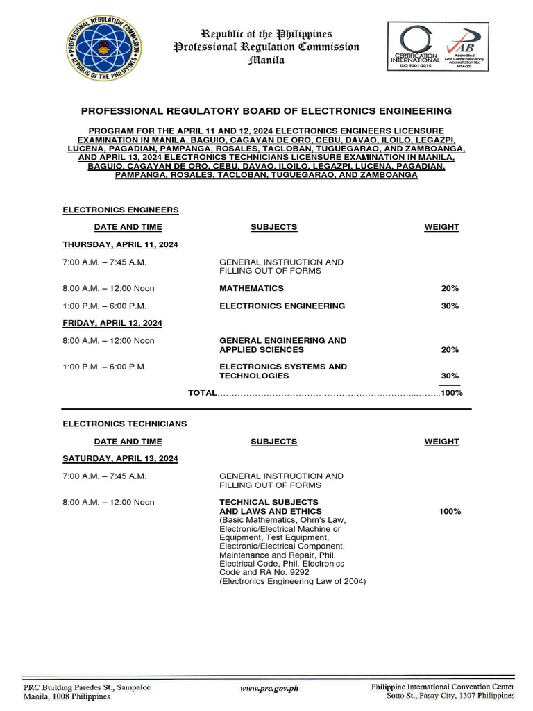 Program April 2024 ECE ECT Board Exam PDF Logarithm