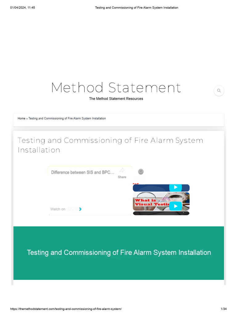 Fire Alarm System Testing Guide | PDF | Manufactured Goods | Equipment