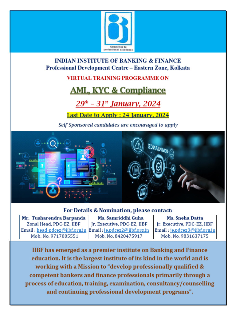 Brochure Nomination Aml-Kyc-Compliance Jan 2024 | Download Free PDF ...