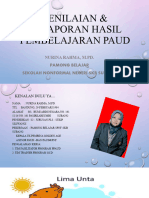 Penilaian & Pelaporan Hasil Pembelajaran Paud