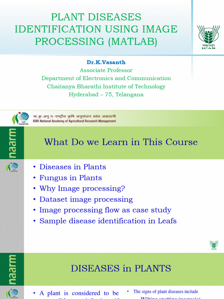 Plant diseases identification using image processing matlab pdf