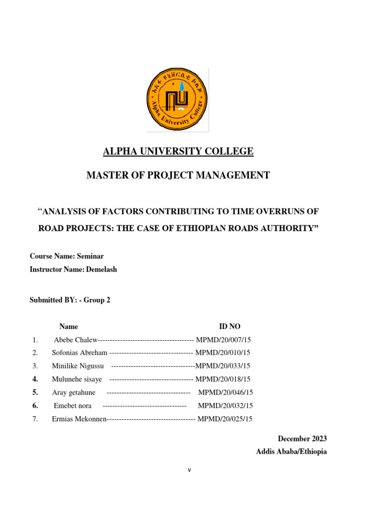 Seminor Paper 2 | PDF | Project Management | Governance