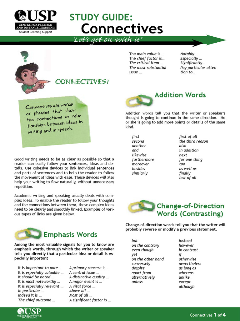 Connectives | PDF | Glacier | Thought