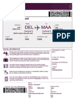 Your Boarding Pass To Chennai - VISTARA