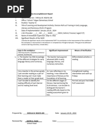 WAP - ELLN Accomplishment Report