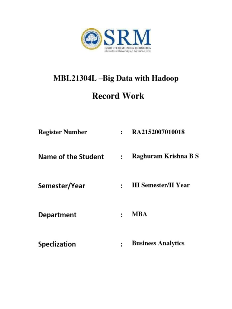 BDH Record_merged[1] | PDF | Apache Hadoop | Computer File