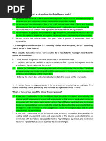 Fusion HCM Global Human Resource Exam 2024