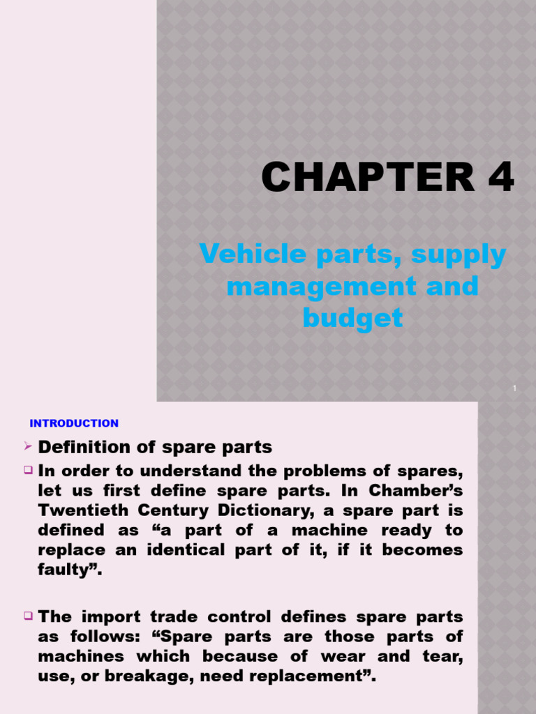 Spare Parts Management and Budgeting | PDF | Inventory | Procurement