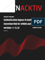 Synacktiv Danfoss Storeview Web Auth Bypass