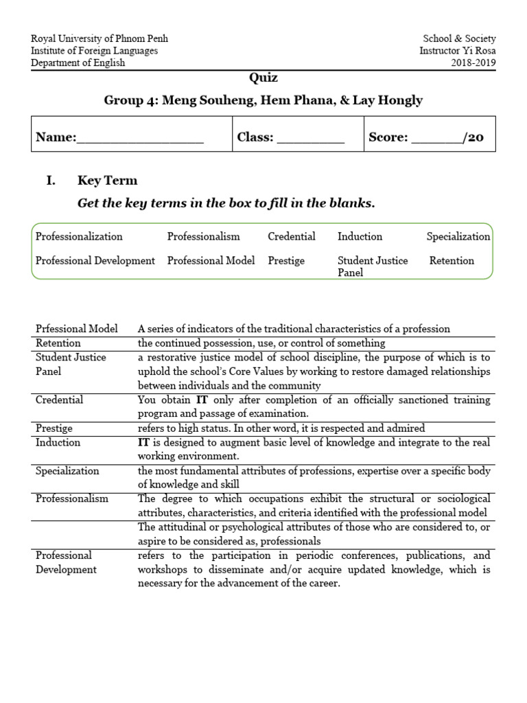 Quiz answer key download free pdf profession liberal arts education