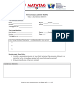 ILT Worksheet Output 1 Shared Vision