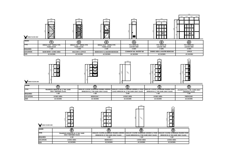 Sched of Doors and Windows | PDF | Window | Door
