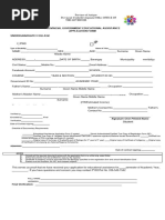 Application Form College Undergraduate Student