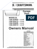 Owners Manual: - 1/3HP - 1/2 HP 1/2 HP ° 1/3 HP