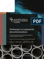 Pathways To Industrial Decarbonisation: Positioning Australian Industry To Prosper in A Net Zero Global Economy