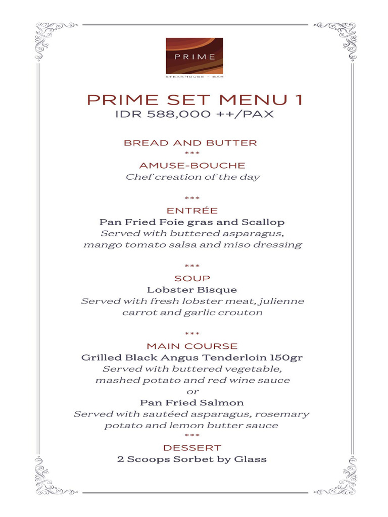 PSH Individual Set Menu | PDF