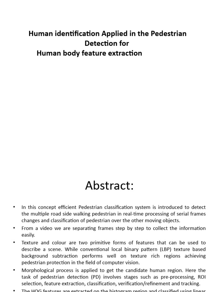 Human Detection in Video Surveillance | PDF | Computer Vision ...