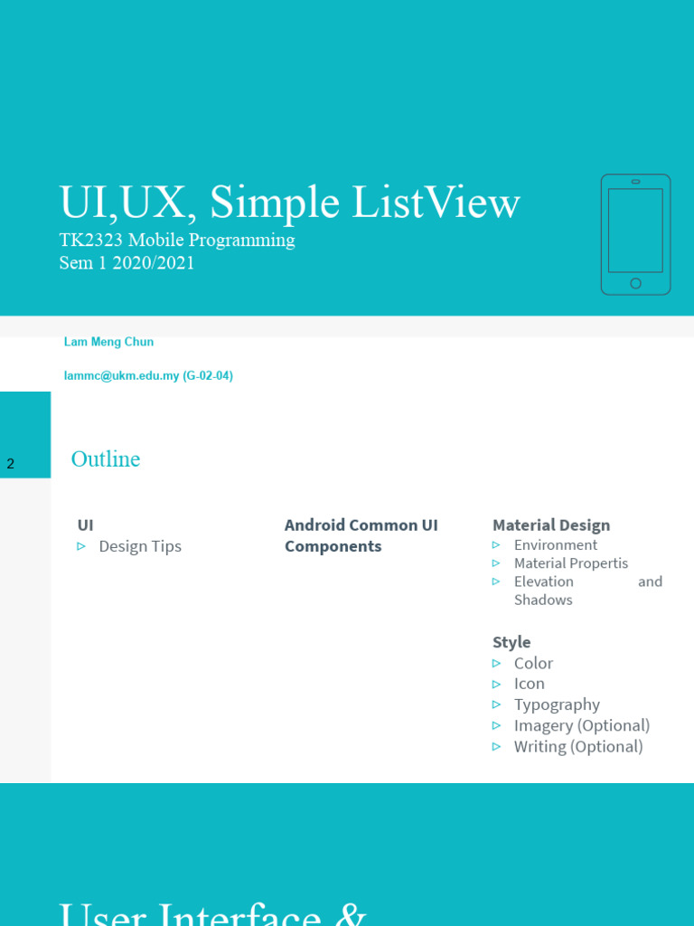 Mobile UI/UX Design Guide | PDF | User Interface | User Interface Design