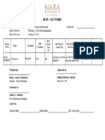 Move Out Permit Form