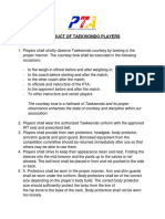 Conduct of Taekwondo Players PDF