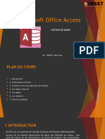 Présentation Microsoft Office Access - Notions de Base