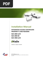 Instalallation Manual Controllers KZC-800-U H M-900-U H-V1 1 0