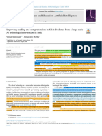 Improving Reading and Comprehension in K-12 - Evidence From a Large-scale AI Technology Intervention in India