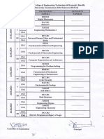 Schedule of Pre University Examination