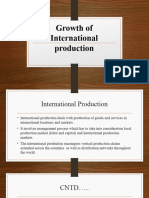 Growth of International Production
