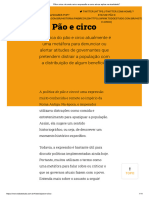 Pão e circo_ de onde veio a expressão e como ela se aplica na atualidade_