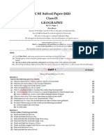 Oswaal ICSE 9th Solved Paper 2020 Geography