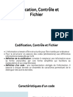 Codification, Contrôle Et Fichier