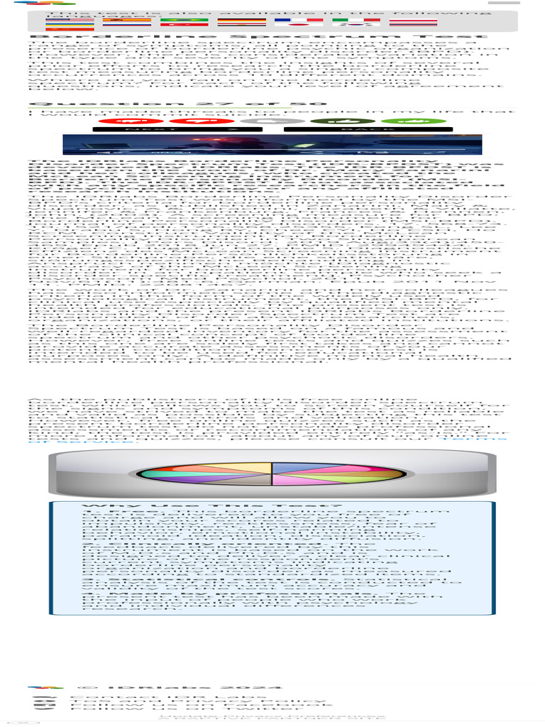 IDRlabs Borderline Spectrum Test | PDF | Borderline Personality ...