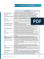 Handout 1 - Dictionary of Examinations