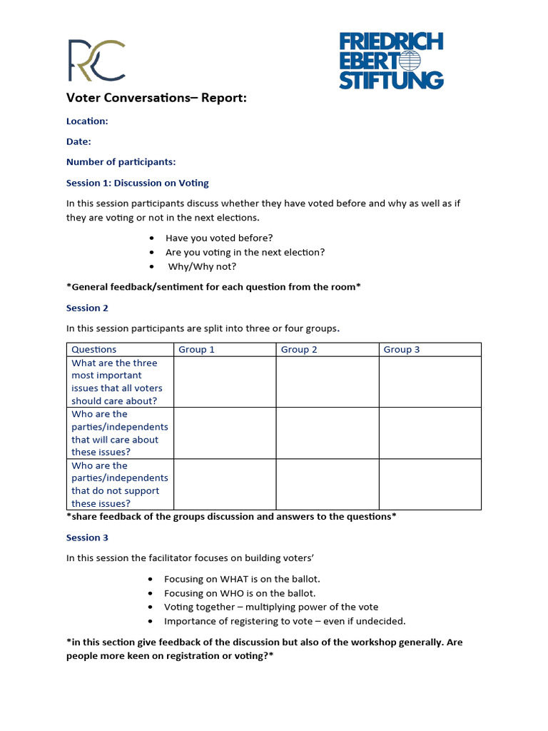Voter Conversations Reporting | PDF