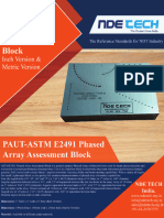 PAUT-ASTM E2491 Phased Array Assessment Block