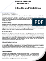 Volleyball Faults and Violations