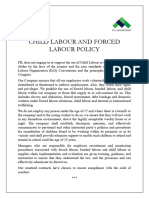 Child Labour and Forced Labour Policy