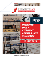 Daily Current Affairs PIB Summary 13 July 2023