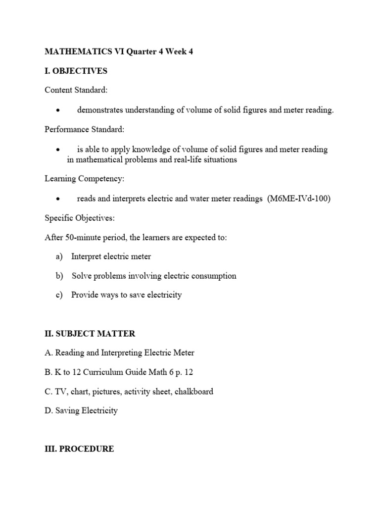 Understanding Electric Meter Readings | PDF | Mathematics | Learning