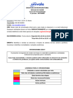 Cronograma Neuroanatomia - FONO