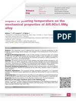 Impact of Pouring Temperature On TH