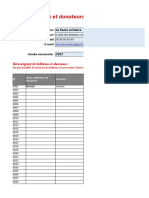 Gestion Adherents Association Excel Recu Fiscal Gratuit