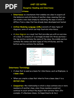 Core Java Inheritance and Exception Handling