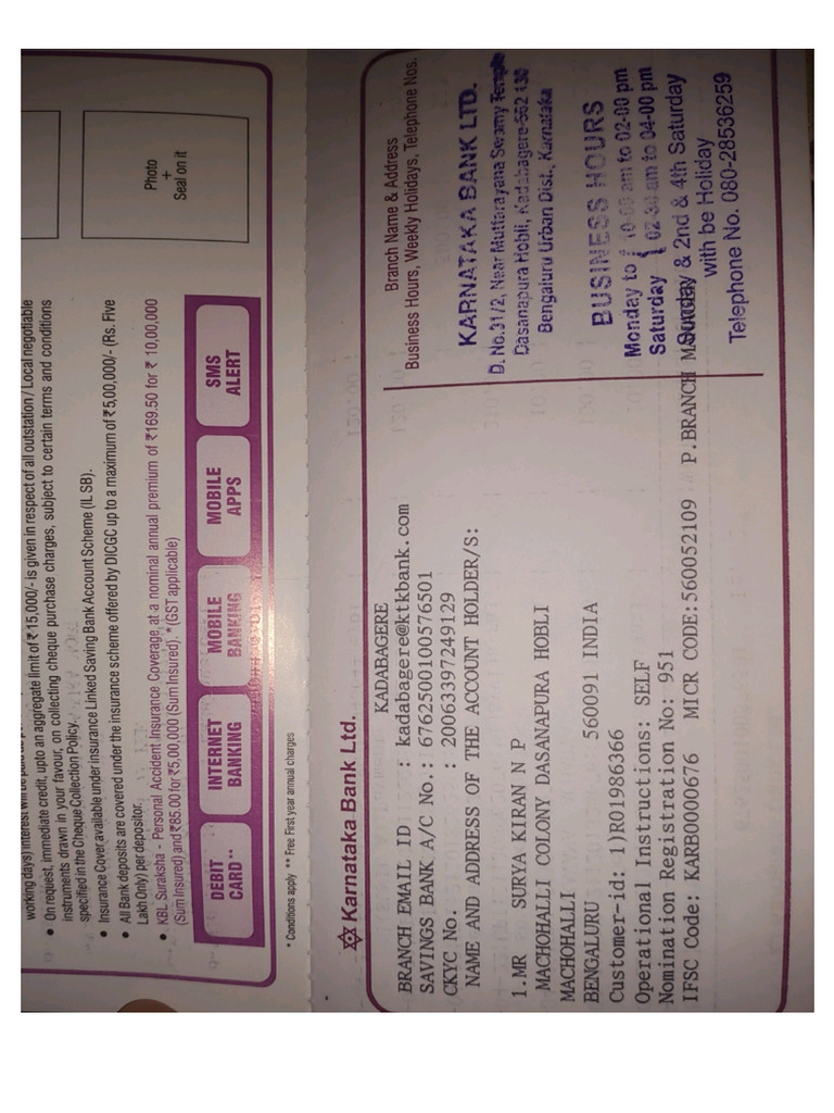 Bank Pass Book | PDF
