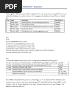 Ind AS 33 - EPS - Questions