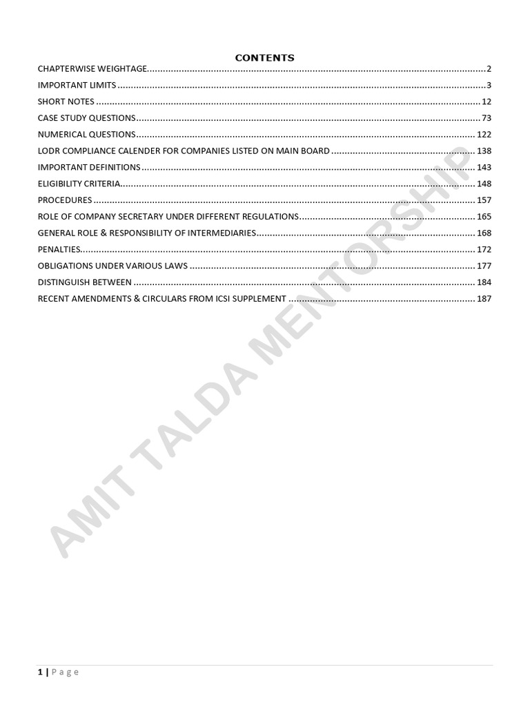 SLCM Pocket Revision Book-Executive-Revision | PDF | Private Equity ...