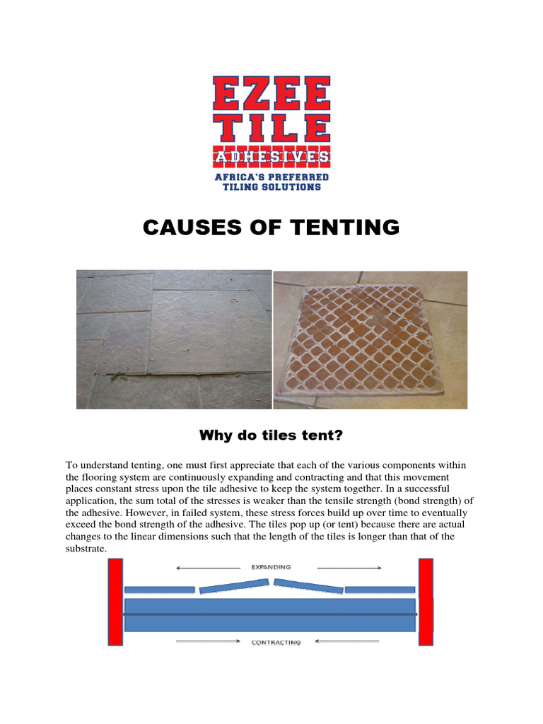 Causes Of Tenting Tiles Pdf Concrete Adhesive