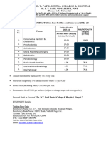 Fee Structure For Mds 2023 24