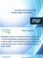 Bullying Intervention Presentation For Staff
